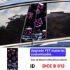 Dice Skull Car Sticker Auto B Pillar Waterproof Sunscreen Center Column Decor Cover Scratches Car Doors Pillar Decal Accessories
