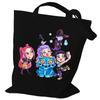 Kpop Witch Hunter Group Printed Canvas Bag Women's Handheld One-shoulder Fashion Student Canvas Bag Daily Shopping Bag