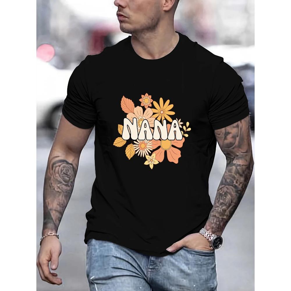 Printed Tee Shirts Man Breathable Cotton T Shirt Sport All-Match Clothing Crewneck Loose Short Sleeve