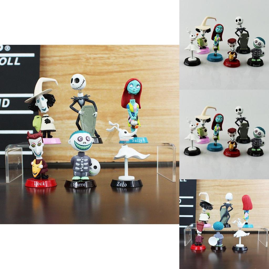 Nightmare Before Christmas Jack Skellington Figurines Set For Play Or Display