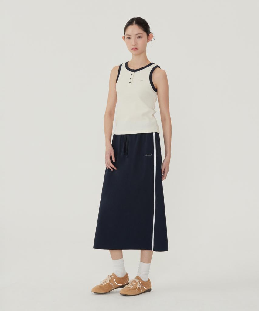 Covernat Woman Comfort Long Skirt Melange Gray