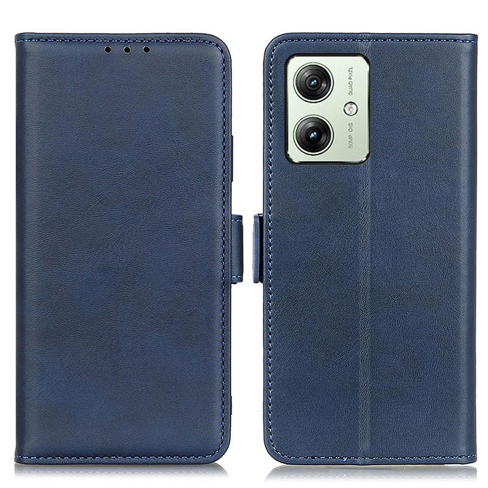 For Motorola Moto G54 5G Case Cowhide Texture PU Leather Wallet Cellphone Shell