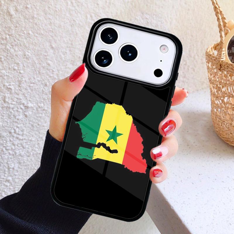 Senegal Flag Phone Case For iPhone 17 Air 16 15 14 13 12 11 Pro Max Plus