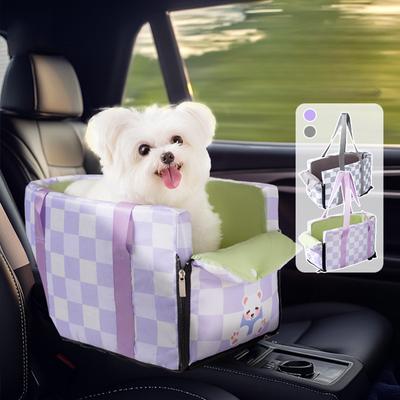 Dogs Go Out  Fashionable Plaid Central Control Car Nest  Small and Medium-sized Dog Safety Seat  Cat Outdoor Cat Bag Pet Nest
