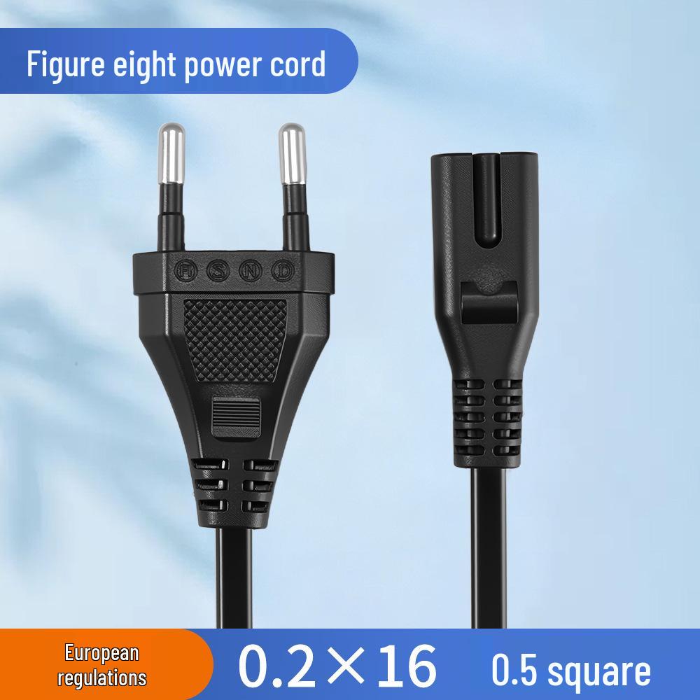 Multistandard Power Cord with US Plug and EU Figure-Eight Connector for China Computer/Printer