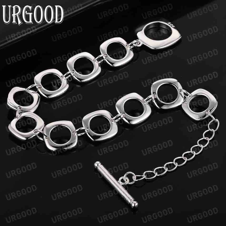 Bijuterii de nuntă la modă cu lanț pătrat clasic din argint 925