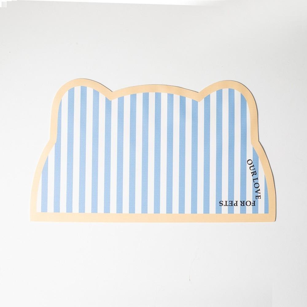 Leak-Proof Pet Placemat Anti Slip Cat Bowl Mat Cat Head Shaped Pet Meal Mat Multi-Pet Household