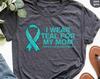 Ovarian Cancer Survivor Shirt, Cancer Gift, Ovarian Cancer Graphic Tees, Ovarian Cancer Awareness T Shirt, Teal Cancer Ribbon Vneck Tshirts