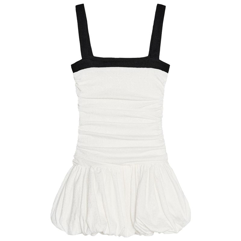 Zaprha 2025 Pure Desire Balloon Style Texture Straight Collar Short Sling Dress Small Slim Looking 5067171