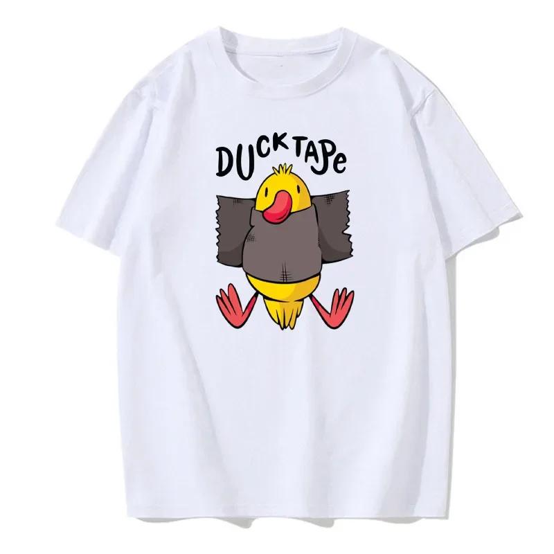 

Футболка с принтом мультяшной утки, модные мужские топы, однотонная футболка с круглым вырезом, одежда из чистого хлопка, уличная футболка с короткими рукавами XXXXXL серый