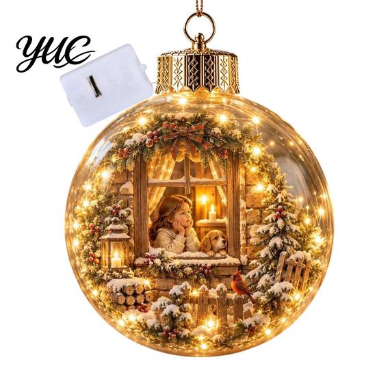 Illuminated Faith Based Decor Christian Scripture Keepsake, Light Up Religious Hanging Ornament with Bible Spiritual Encouragement Home Verse,