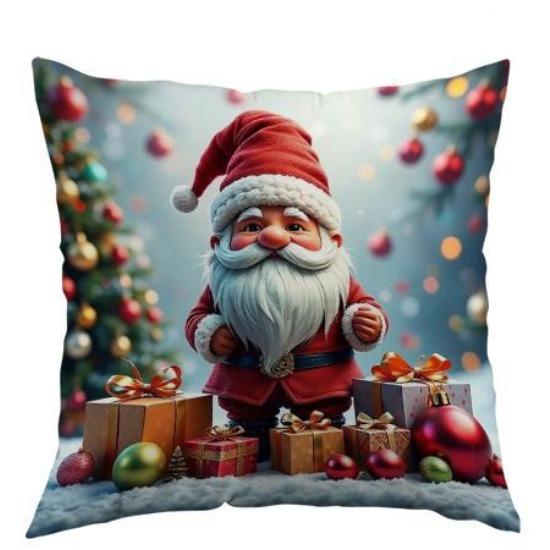 Christmas Pillow Cover Holiday Decoration Oil Painting Style Realistic Sofa Cushion Cover Bedroom Pillow