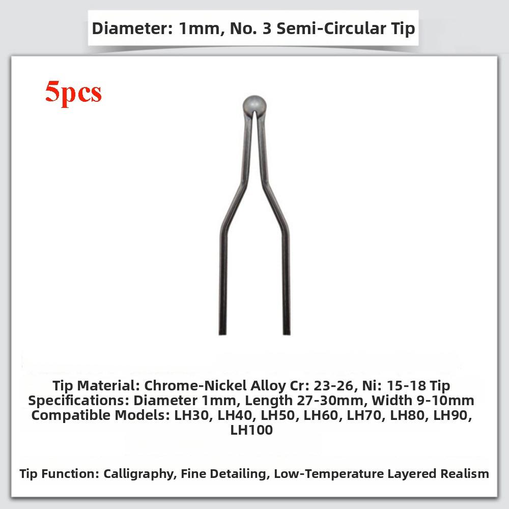 5pcs High Impedance Electric Heating Wire Pen Tip Portable Multistyles Soldering Iron Wire High Temperature