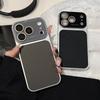 Fashion Punctate Texture Phone Case For iPhone 17 16 15 14 13 Pro Max Frosted Crystal Large Window Silvery Bumper Non-Slip Cover