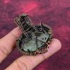Moss Prehnite Pendant Copper Wire Wrapped Pendant Rainbow Moonstone Gemstone Jewelry