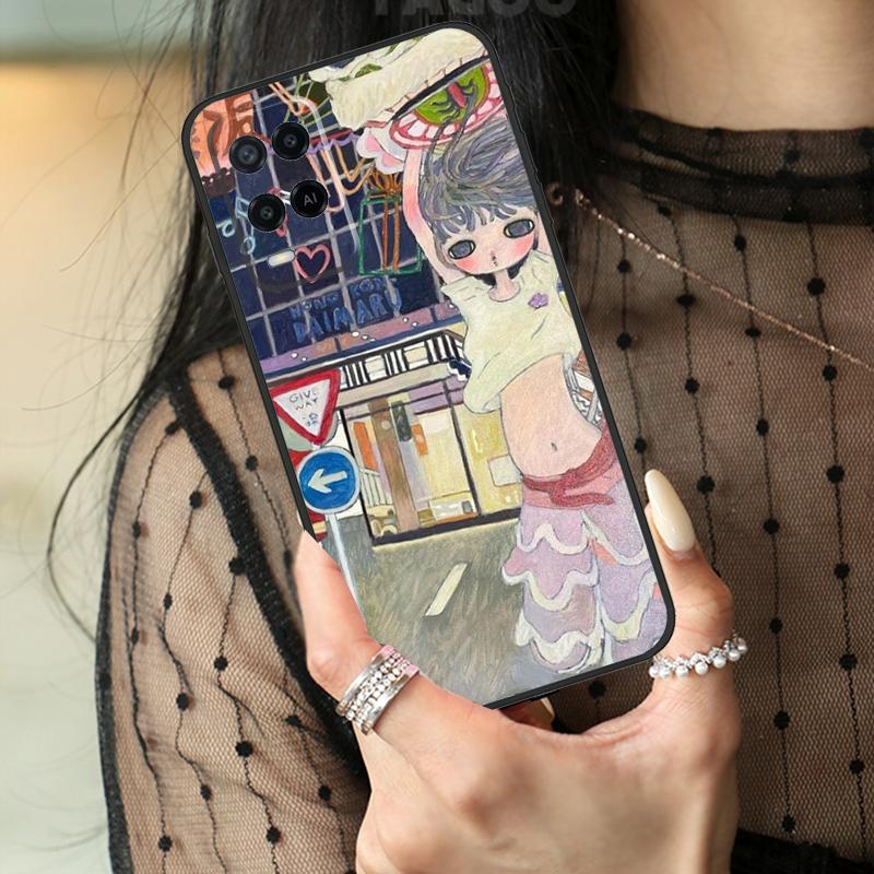 Cartoon Aesthetic Aya Takano Case For Oppo A80 A60 A40 A17 A57 A77 A74 A54 A94 A78 A98 A18 A38 A58 A96 A76 A16 A15 A5 Pro