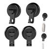 Heavy Duty Suction Cups Hooks 4pcs Waterproof No-Drill Storage Organizer Towel Hanger Bathroom Accessories for Wall Window Glass