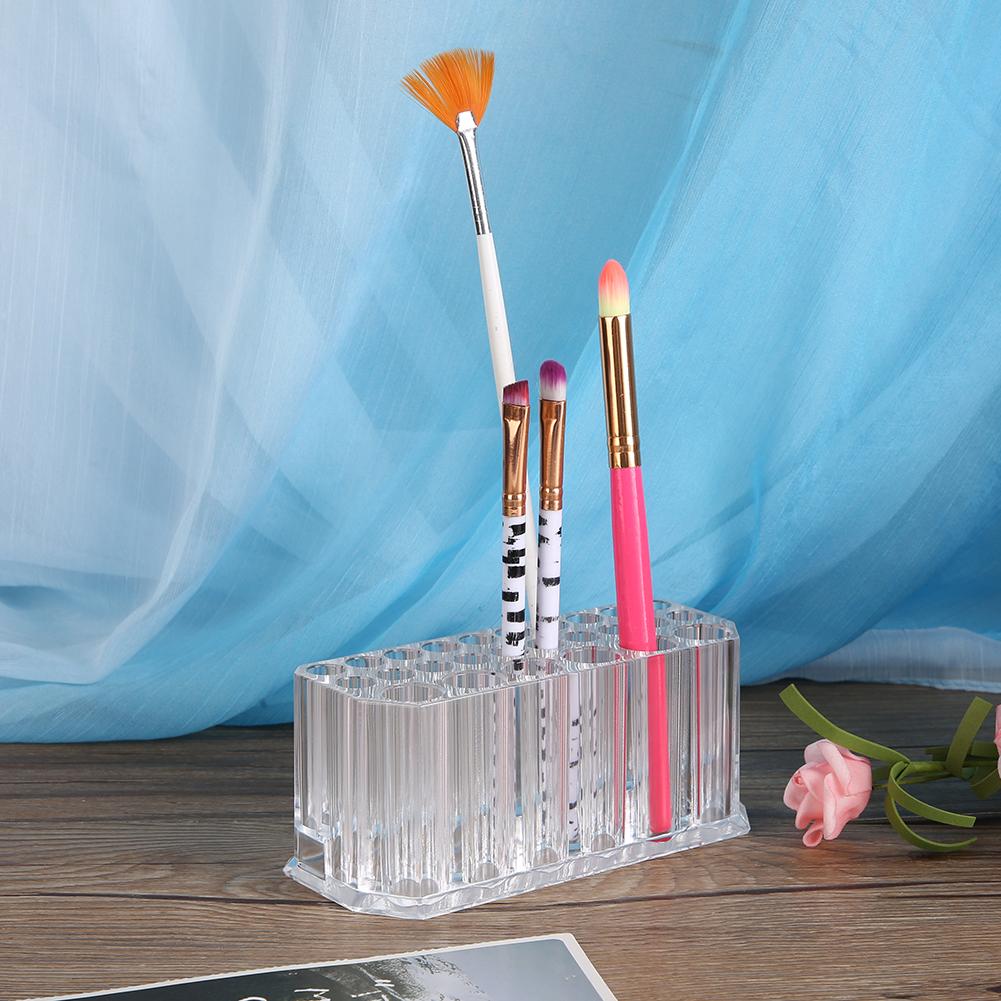 26 Löcher Transparent Kosmetikpinsel Aufbewahrungshalter Augenbrauenstift Organizer Displayständer Halterung