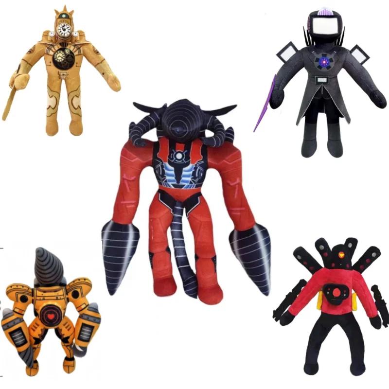 Toilet Titans Drill Man Upgrade TV Man Woman Cameraman  Clock Speaker Man Plush Stuffed Doll Soft Toy