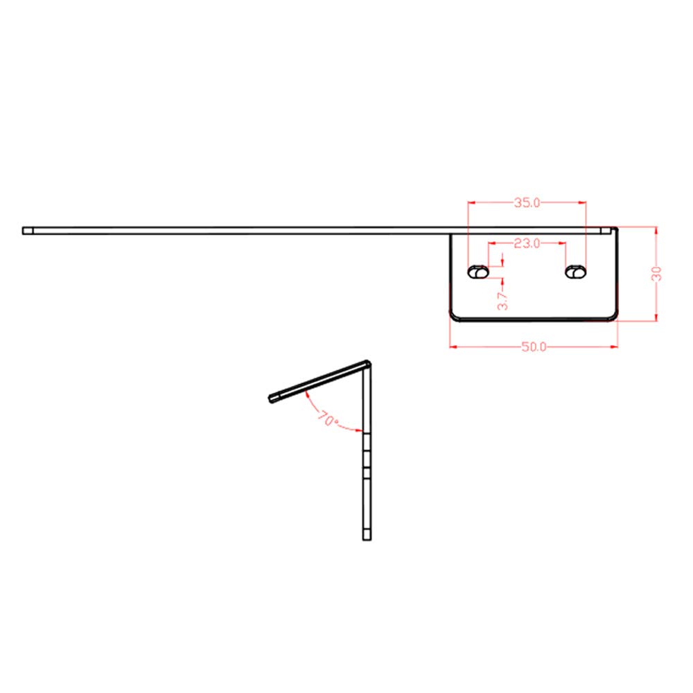 ALE Dash Camera Stay, Bike Number Stay, For Rear Camera (Upper Left)