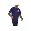 Adidas Alphabet Print Round Neck Short Sleeve T-Shirt Men Tops Navy-Blue H54655