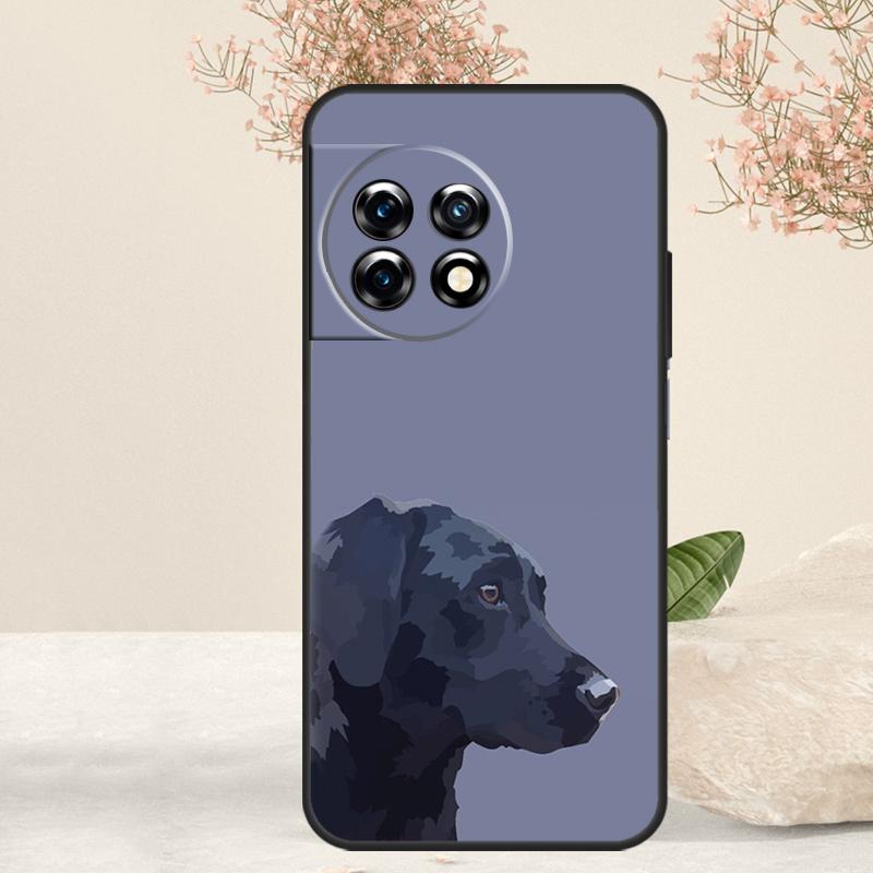 Black Labrador Dog Case For OnePlus 15 R 13 13T 13R 12 12R 11 10T 8T 9 10 Pro Nord 5 CE 4 2 3 Lite N20 N30 Cover