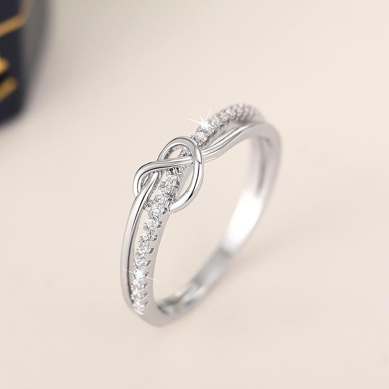 Korean Version of Qixi Festival Love Winding Design Ring, Exquisite Design Ring Women, Daily Matching