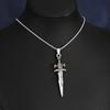 Titanium Steel Broadsword Necklace: Men's Hip-Hop Sword Pendant Jewelry, New Release.