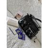Y2K Korean Women Harajuku Vintage Gothic Black Hand Bag Aesthetic Elegant Punk Wallet Purse Handbags Shoulder Trend Tote Bags