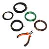 5 Roll Aluminum Bonsai  Ing Wires with Wire Cutter 1.0mm 1.5mm 2.0mm Size for  S Indoor Garden   Tools