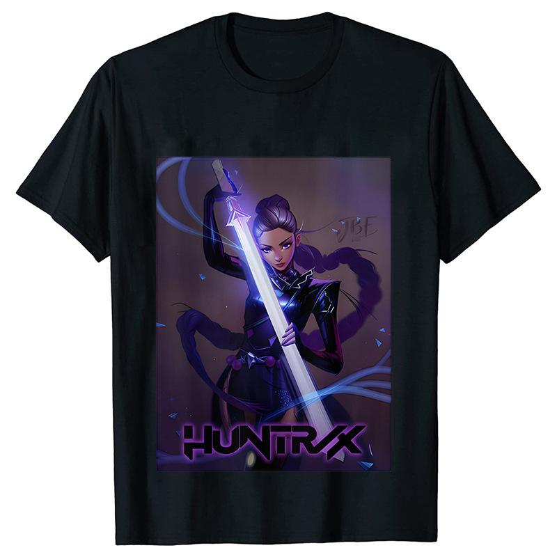 Movie KPop Demon Hunters Graphic Print T-shirt Rumi Mira Zoey Tshirt Saja Boys T Shirts Men's Women's Fashion Trend Streetwear