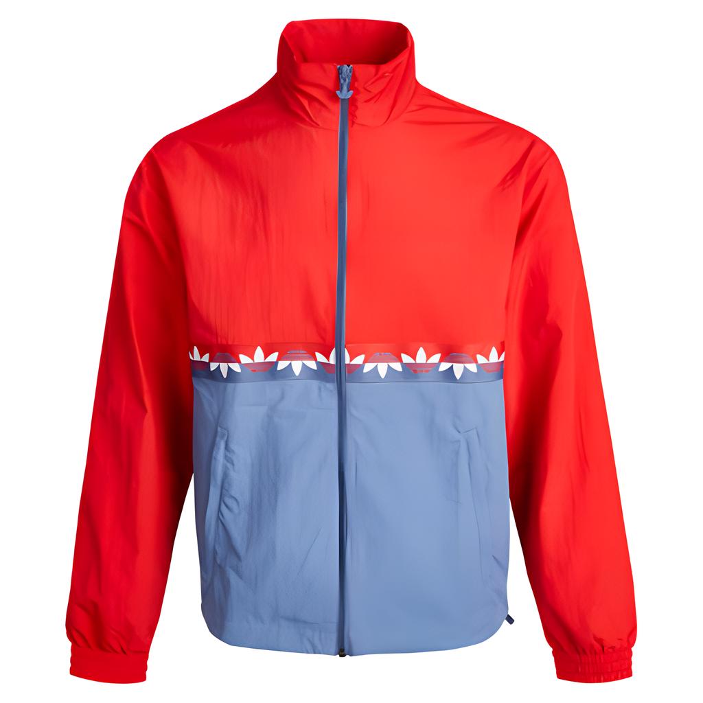 Adidas Chaqueta Hombre Originals Color Block Cuello Alto Chaqueta Roja GN3437
