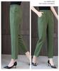 Women's High-Waist Cotton-Linen Summer Pants: Stylish, Elastic, Straight Fit for Middle-Aged and Elderly