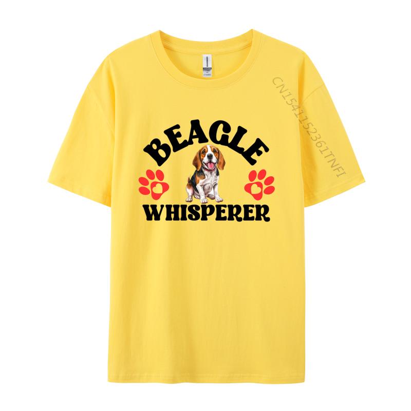 Beagle Whisperer TShirt Unisex Funny Beagle Character Dog Footprints Basic Tees Luxury T Shirt Unisex High Quality