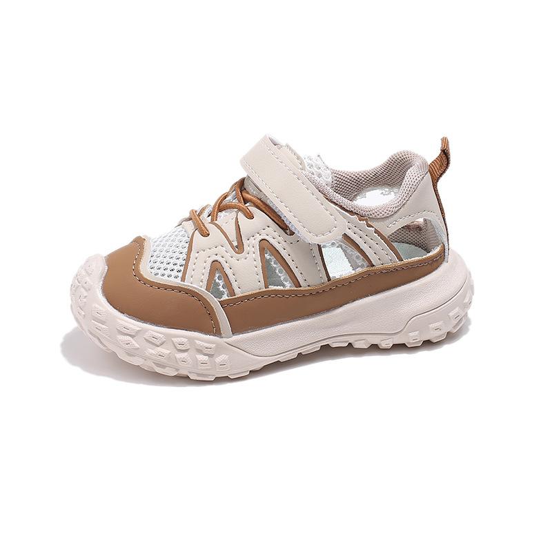 Boys Girls Sports Sandals Hollowed-out Breathable Kids Running Shoes Non-slip Toes Capped 2025 Summer New Students Sandas Soft