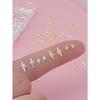 6 Grids Nail Studs, 3D Gold & Silver Cross Star, Mini Metallic Hexagram Rivets, DIY Nail Art Accessories, Women & Girls Nail Supplies