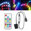 LED Light Strip Remote Controller USB 5V 17 Keys RGB Driver Dimmer Controller 3 Pin To SATA 4Pin for PC Computer Case Lighting
