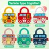 3 Pcs Montessori Educational Learning Toys, Sorting Matching Keys Sensory Car Toys Busy Board, Toddler Car Activity, Baby Gifts