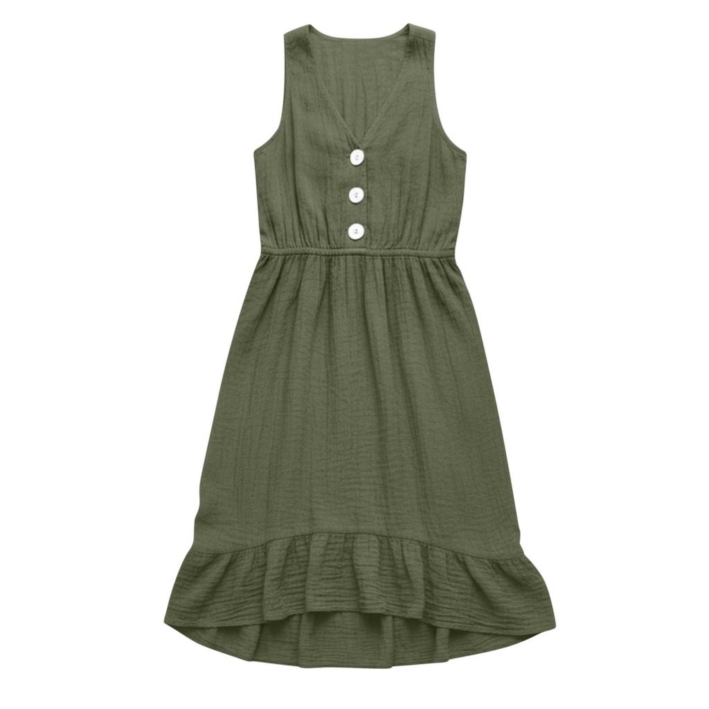 Women's Fashion Vest V-neck Hem Irregular Ruffle Edge Fake Sleeveless Dress