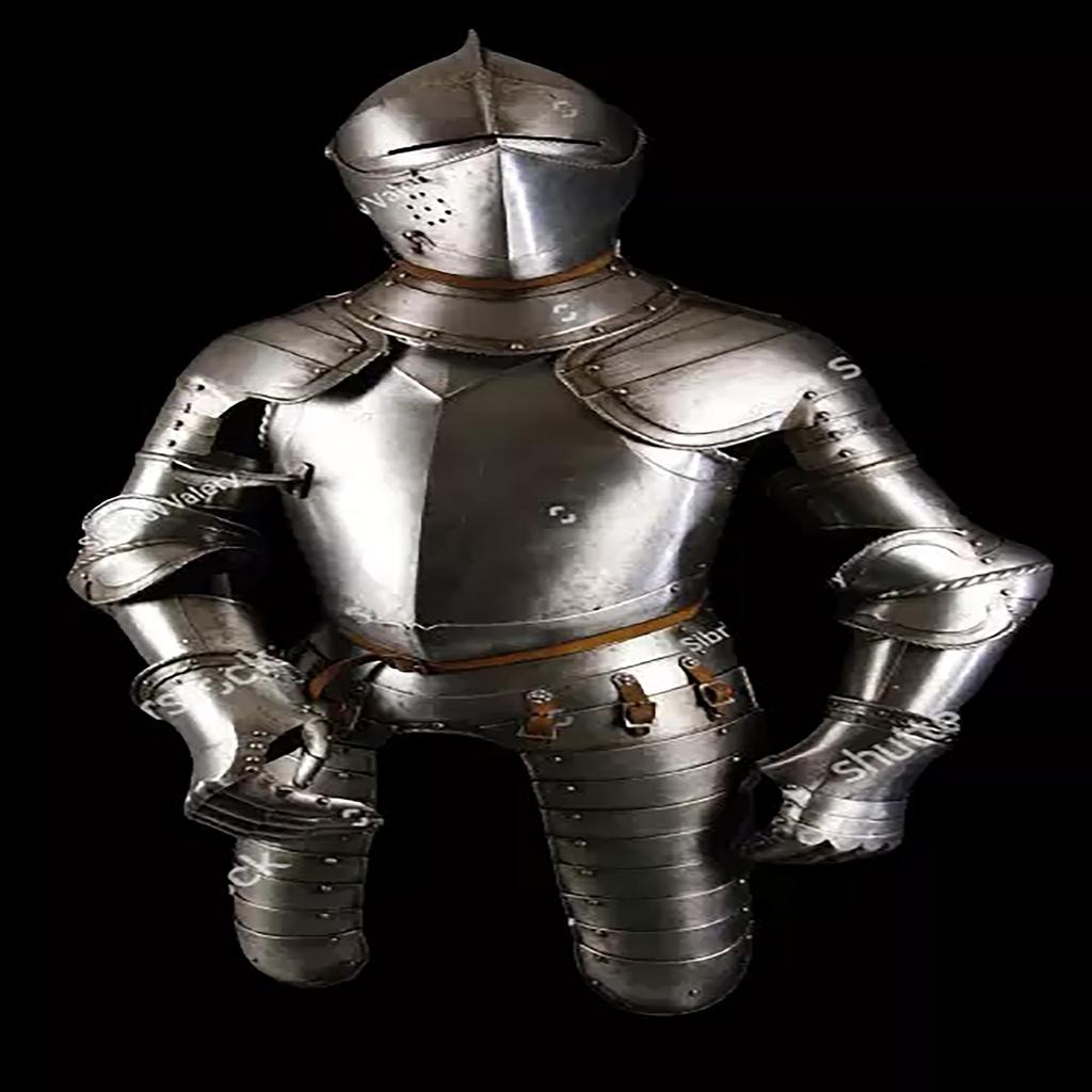 Rycerz Średniowieczny Gotycka Zbroja Półkombinezon Gotowy do Boju Stalowa Zbroja Z Hełmem Najlepszy Prezent Dla