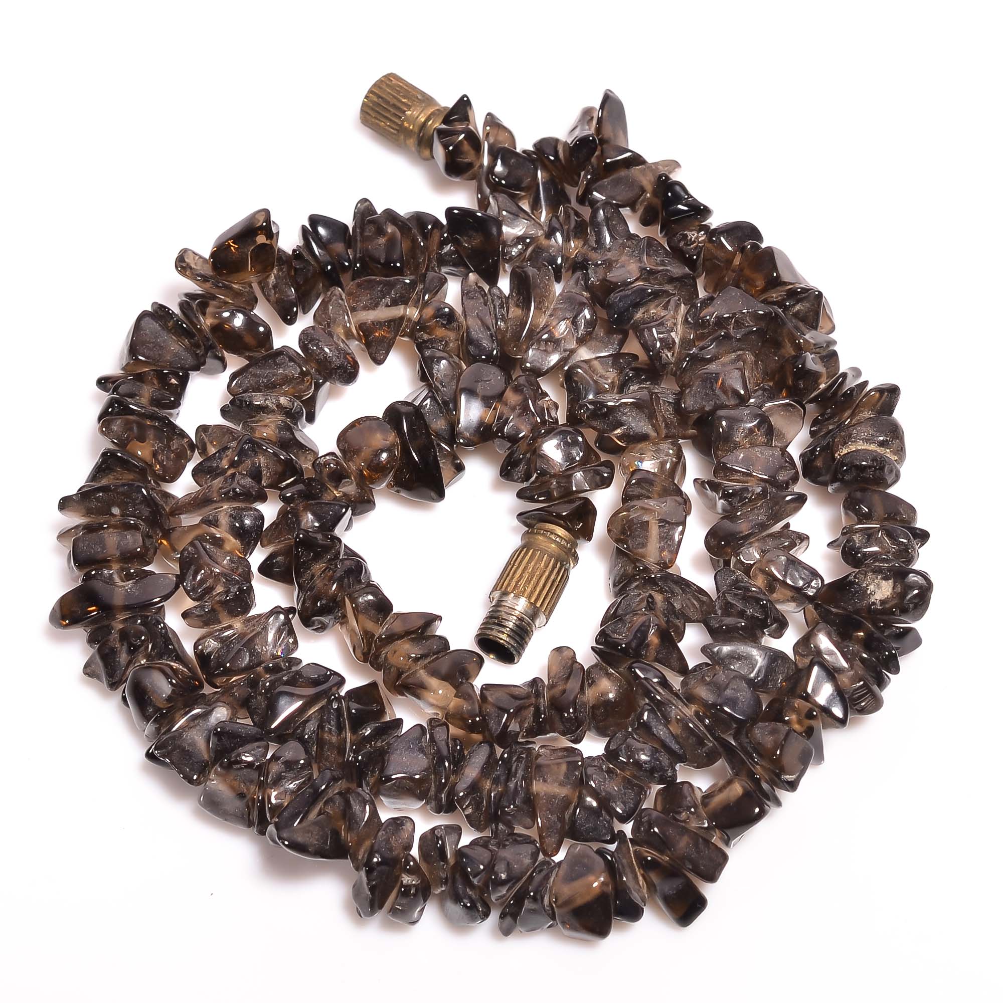 

Натуральный Дымчатый Кварц Самоцвет Неограненные Гладкие Бусины Ожерелье 6-9 мм 18 UB-8412 UB-8412