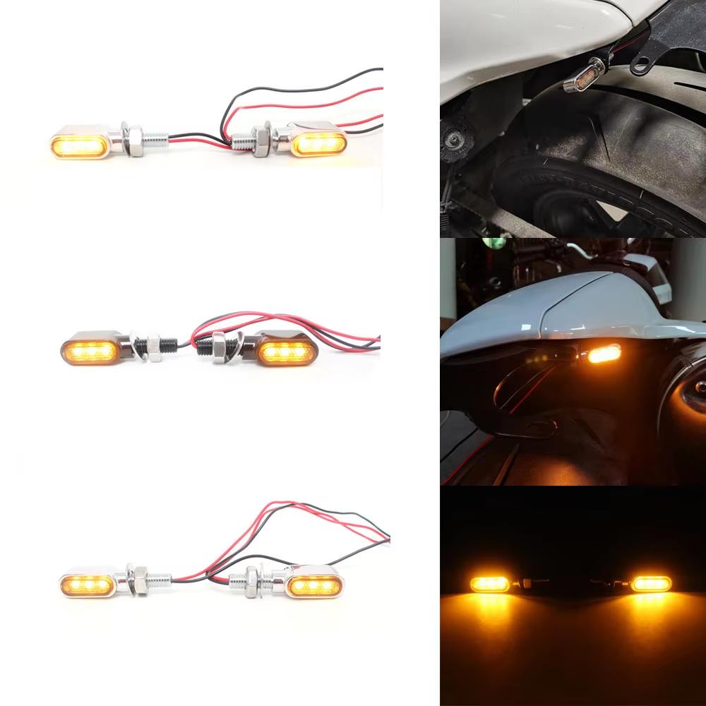 Motorcycle Part 12V LED Turn Signal Light E Mark Running Indicator Lamp Amber clignotant Moto intermitente Blinker Lights