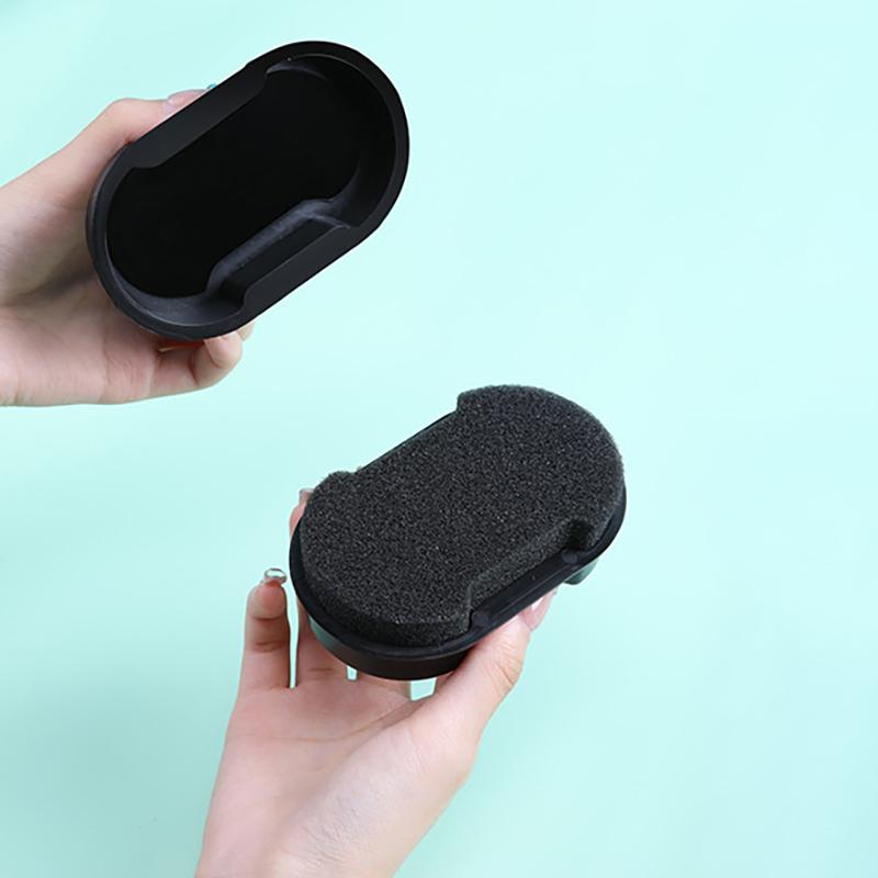 1 Multifunctional Double-Faced Shoe Polish Colorless Light Rub Leather Care Oil Sponge Wax Black Shoes Brush Household Cleaning