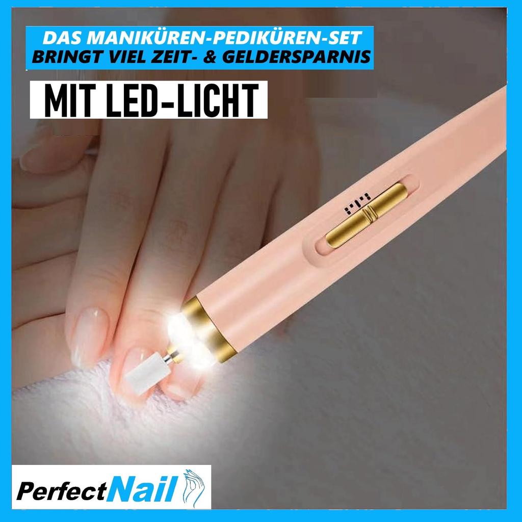 PerfectNail Elektrisches Maniküre Set Pediküre Nagelfräser Nagelfeile elektrisch