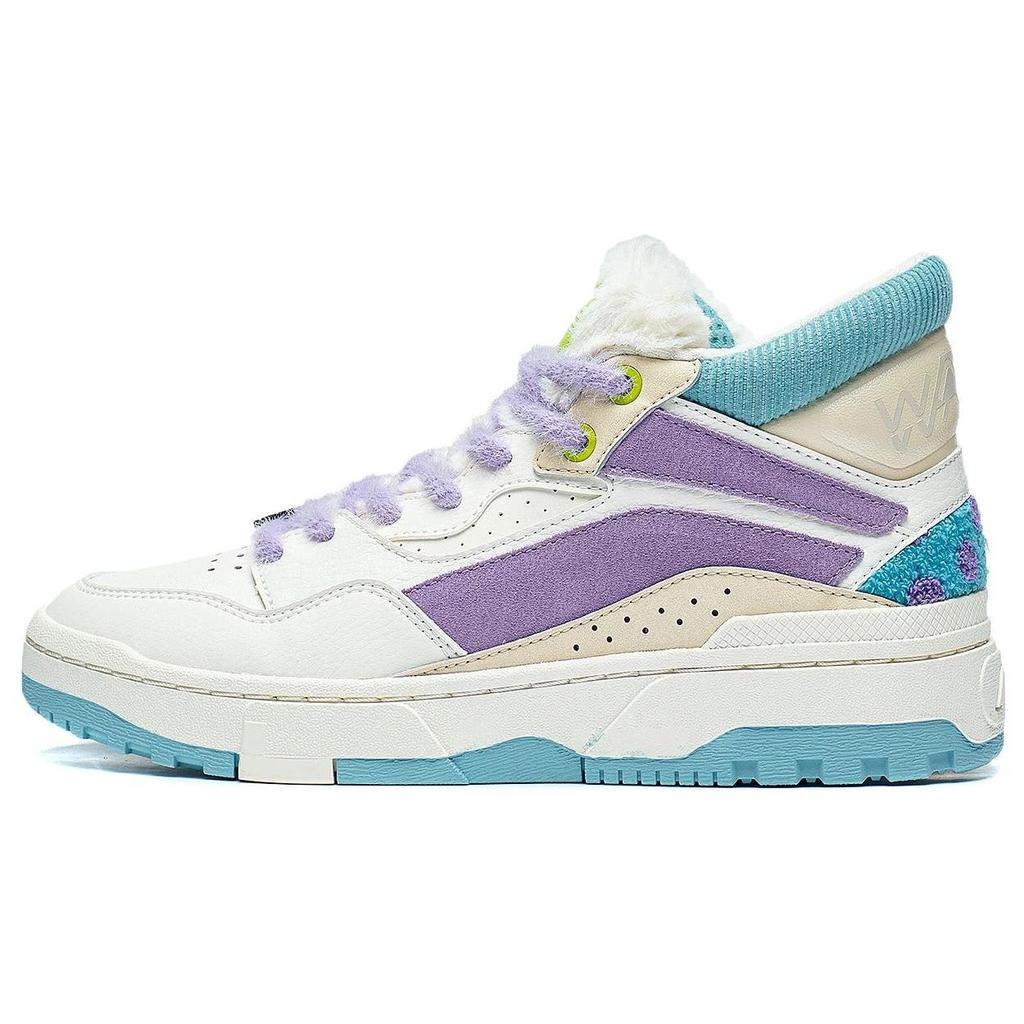 DISHINIGUAISHOUDAXUE X Li Ning Wave MID Wave MID Comfortable Cushioning, Wear Resistant High Top Casual Shoes Women's AGCT224-3