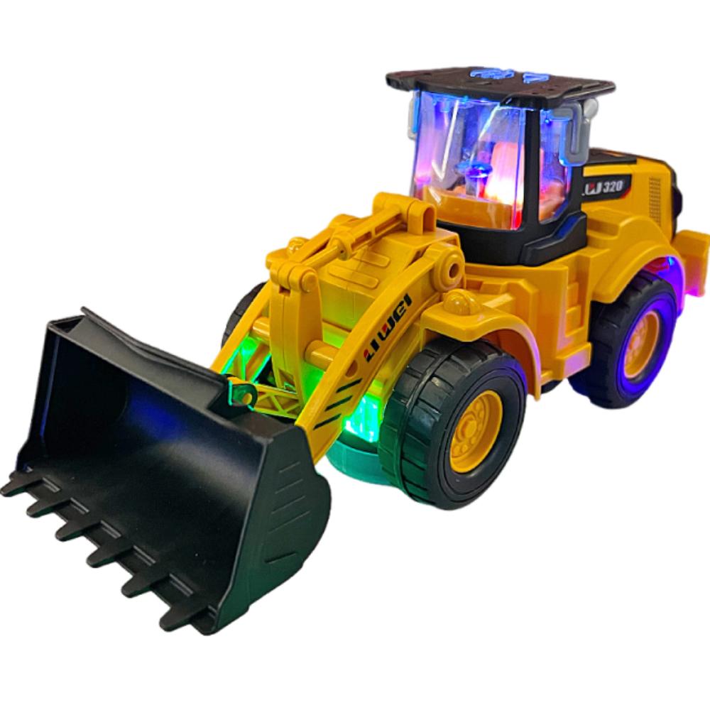 Colorful Music Electric Bulldozer Toy Lighting Effects Bulldozer Toy Kids Birthday Gifts