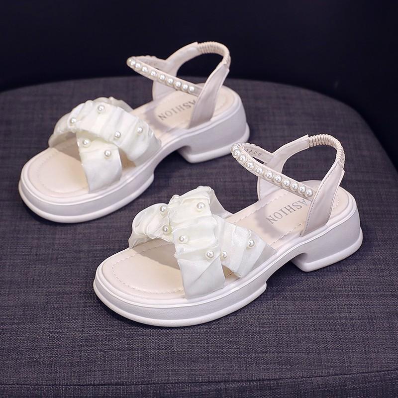 

Women s summer 2025 new versatile student women s shoes with skirts and sandals with soft soles 35
