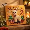 Handmade Christmas Gift for Kids DIY Faux Pearl Painting Art Kit Cute 3D Beads Decompression Craft Family Adults Beginner Holiday Gem Kit Home Wall