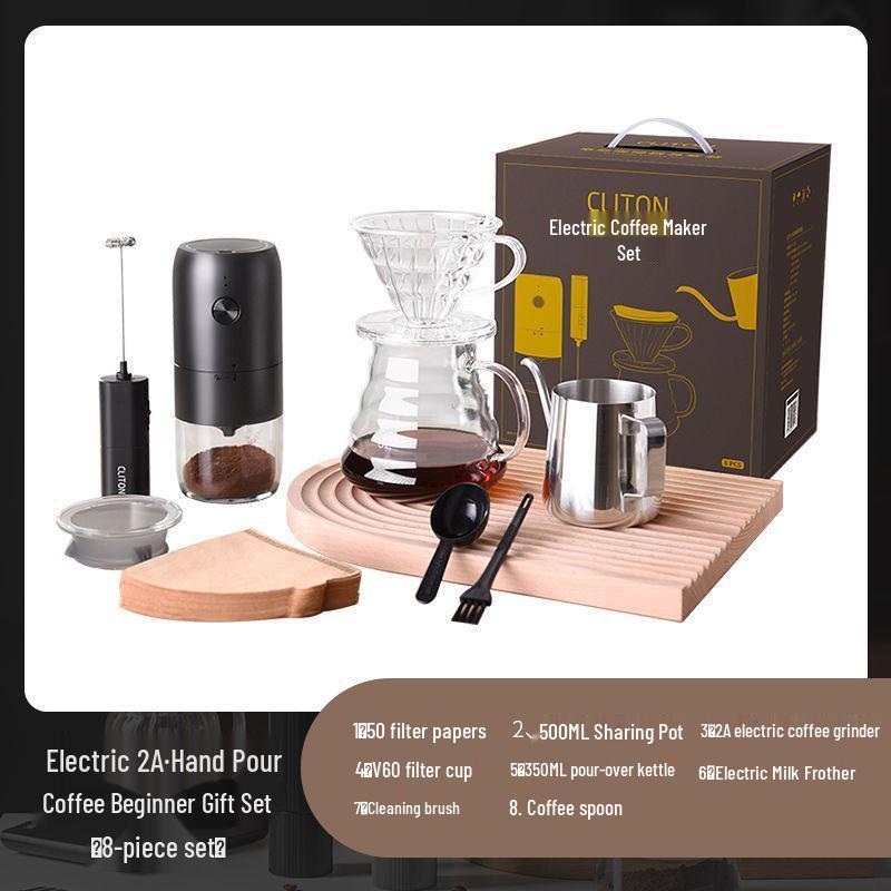 Portable Electric & Manual Coffee Bean Grinder - Compact Household Hand-Cranked & Automatic Grinding Machine