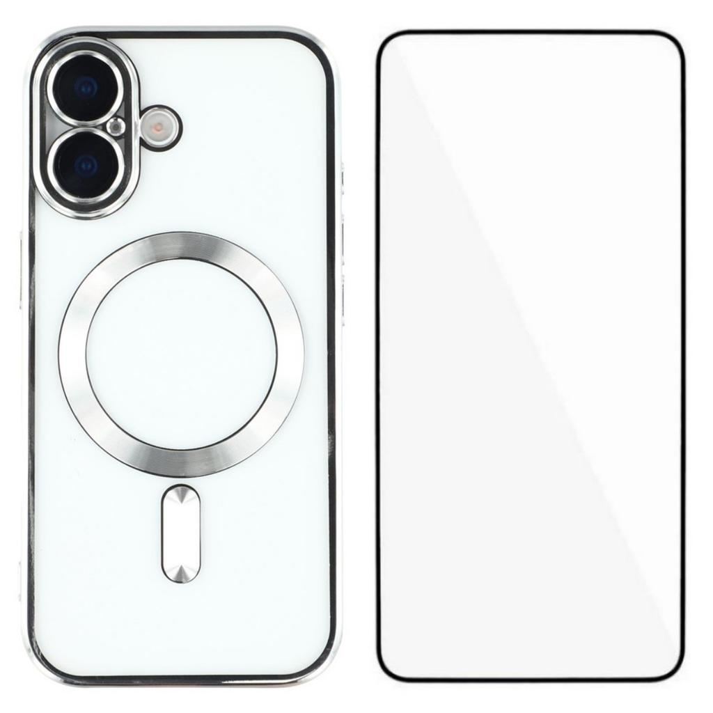 Für iPhone 17 Magnetische Hülle WANLONFENG Vollschutz Galvanisierte TPU-Hülle mit gehärtetem Glas